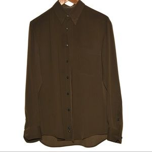 Mens dress shirt polyester material nice shirt